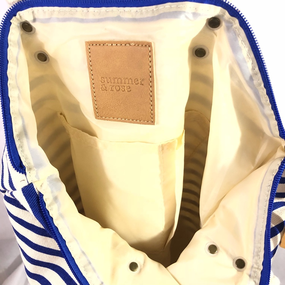 Summer & Rose blue & white striped canvas tote - Picture 5 of 6